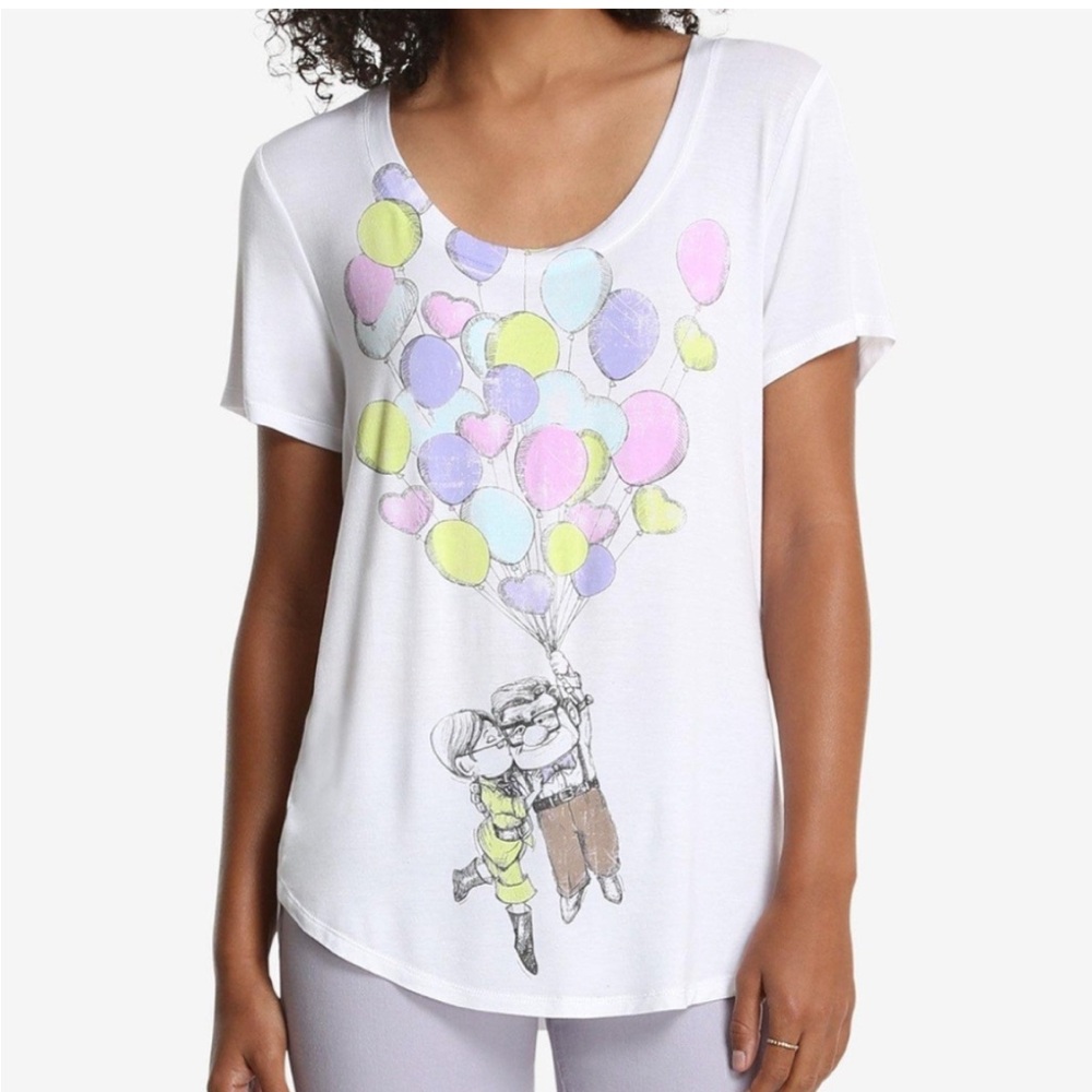 EUC, Disney, Pixar Up Carl & Ellie Women's Cut Tee, XL